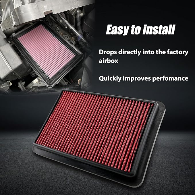 RYANSTAR RACING High-Flow Engine Air Filter 33-2480 Compatible with Mazda 3 6 CX-4 CX-5 2012-2025 Washable and Reusable Improves Power and Throttle Response Designed for Lifelong Use