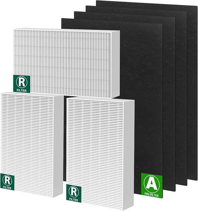 HPA300 HEPA Filter Replacement for Honeywell HPA300 Series Air Purifier HPA300, HPA300VP, HPA304, HPA3300, 3 Ture HEPA R Filter + 4 Pre-Filter Replace HRF-R3