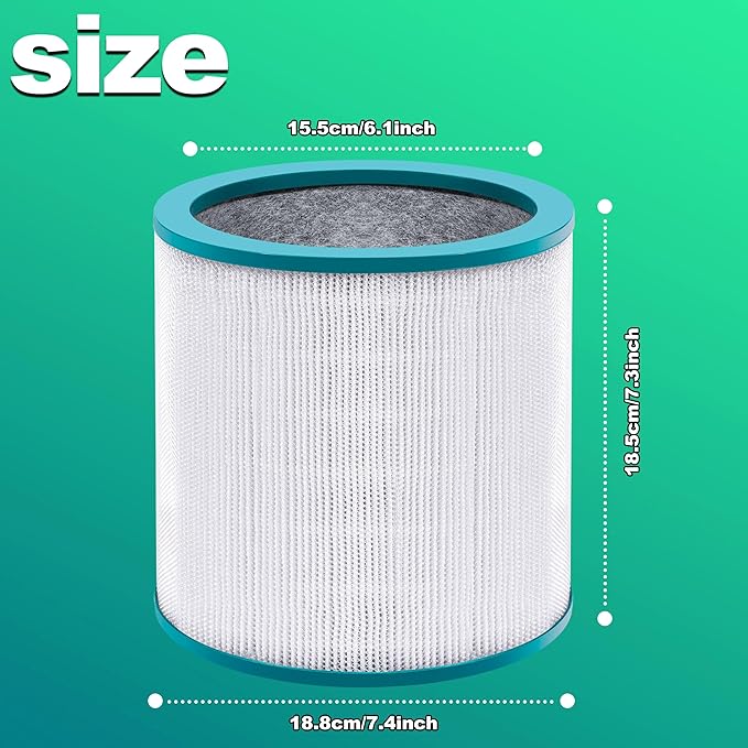 BRENSTEN 1 Pack Replacement Air Purifier Filters for Dyson Tower Purifier Pure Cool Link TP01 TP02 TP03 BP01, AM11, Dyson BP01 Models, Compared to Part # 968126-03 - Premium Activated Carbon Filters