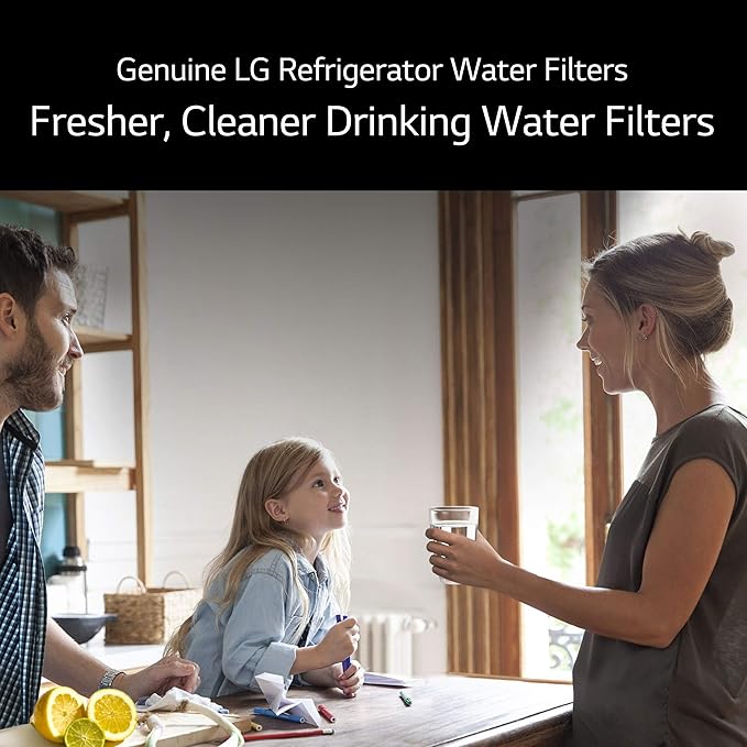 LG LT700P LT700P3 Refrigerator Water Filter, 3 Count (Pack of 1), White