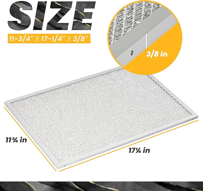 ANTOBLE BPS1FA36 Aluminum Range Hood Filter 11-3/4" x 17-1/4 x 3/8" Compatible with Broan Nutone 36'' QS1 WS1 WS2 5270 99010300E Mesh Grease Filter Replacement, 2 Packs