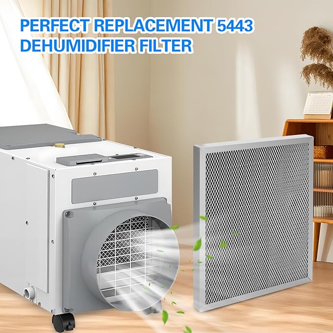 5443 Washable Dehumidifier Filter MERV 8 Replacement for Aprilaire Whole-House Dehumidifiers Models 1830, 1830CS, 1830W, 1830Z, 1850, 1850CS, 1850D, 1850W, 1850Z, 1852 Dimensions 10"x12"x1", 2 packs
