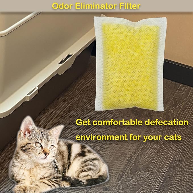 6 Pack Odor Removing Refills Compatible with Whisker OdorTrap Pod, for Litter-Robot 4 Filter Pocket or Litter-Robot 3 Waste Drawer