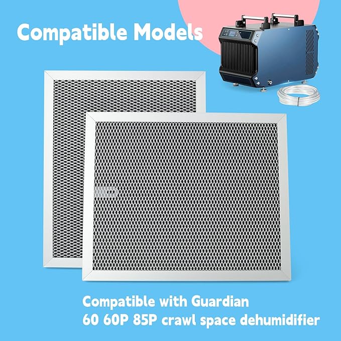 2 Pcs MERV-1 Filter Compatible with Guardian 60 60P 85P Crawl Space Dehumidifier