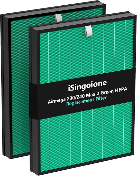 Airmega 230/240 Replacement Filter Compatible with Coway Airmega 230 and Coway Airmega 240 Air Purifier Max 2 True HEPA and Active Carbon Filter Part #3111151