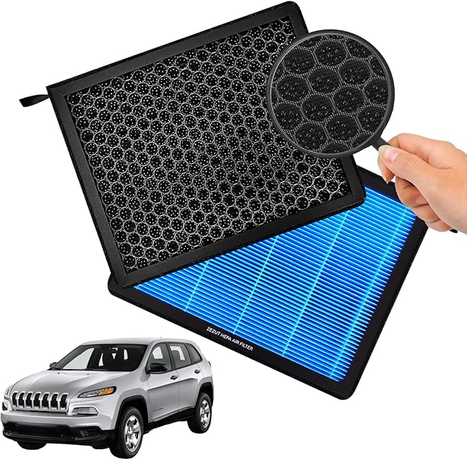 Cabin Air Filter, for Chrysler 200 2015-2017 & Jeep Cherokee 2014-2018, 2.4L 3.6L (CF12000)
