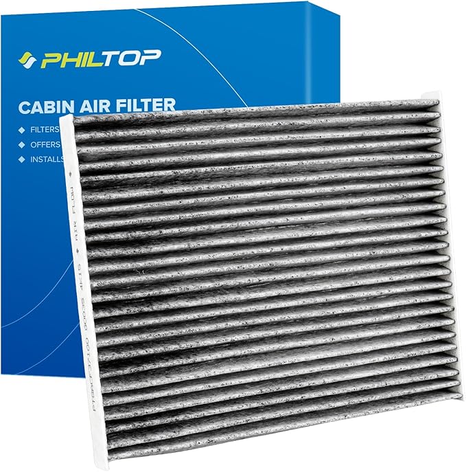 PHILTOP Cabin Air Filter w/Activated Carbon, Compatible with CF12508 Kia Niro 2017-2022, Niro EV 2019-2022, Hyundai Ioniq 2017-2019