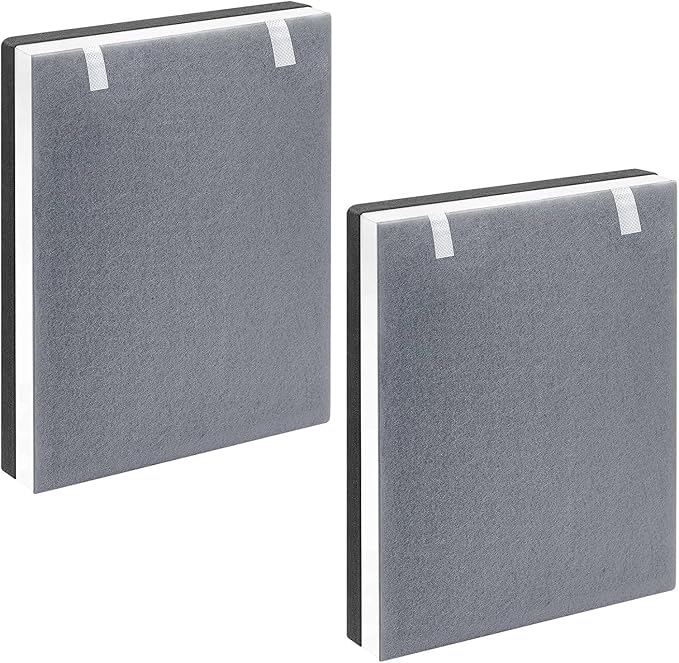 Vital 100 Filter Compatible with LEVOIT Vital100 Air Purifier, 3-Stage High-Efficiency H13 True HEPA with Activated Carbon Pre-Filters, Vital 100-RF, 2 Pack