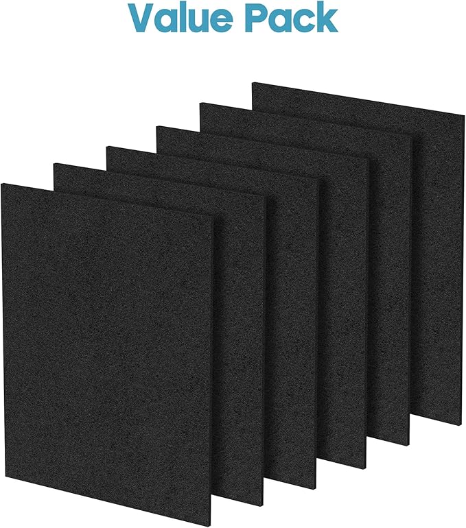 HPA300 Carbon Pre-Filter Compatibel with Honeywell HPA300 Series Air Purifi-er, Precut Activate Carbon HRF-A300 Pre-Filter for dust, Smoke, Odors, 6 Pack