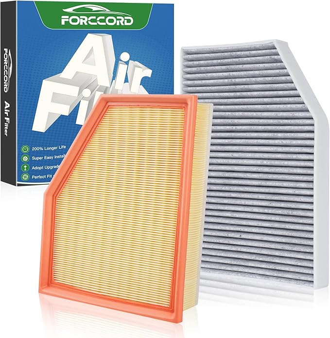 Cabin & Engine Air Filter Fit for 2018-2019 X3 (XDrive30i / SDrive30i / M40i), 2020-2021 X3 (XDrive30i / SDrive30i); 2019 X4, 2020-2022 X4 (XDrive30i) Replacement 64119382885 13718577170