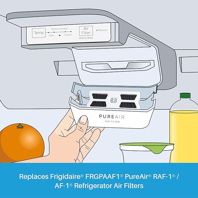 SpiroPure SP-FRPA1 Refrigerator Pure Air Filter Compatible Replacement for Frigidaire FRGPAAF1 PureAir AF-1 RAF-1 Air Filter (1 Pack)