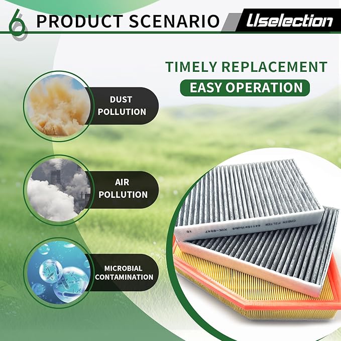 Cabin Engine Air Filter ACtivated Carbon Kit for 2019-2023 BMW X5 X7 X6 (3.0L ONLY), 2017-2023 BMW 530i, 530i xDrive, 540i, 540i xDrive, 530e,740i,740i xDrive,840i(Special attention not for 4.4L V8)
