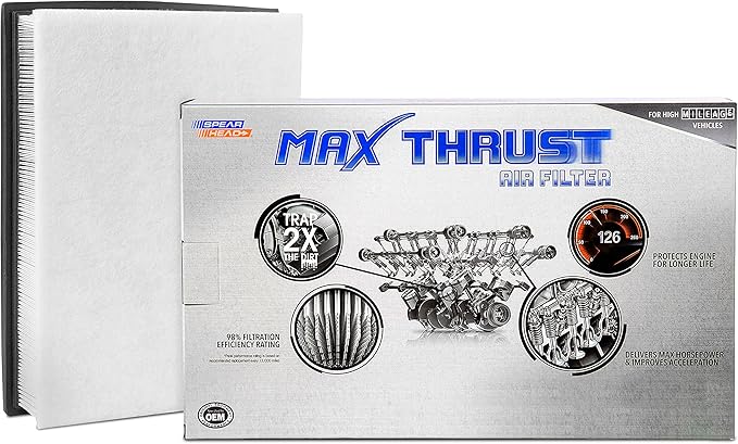 Spearhead Max Thrust Engine Air Filter Replacement | Fits 2010-2023 GX460, 2010 4Runner 4.0L V6, 2011-2023 4Runner, 2011-2014 FJ Cruiser | OEM Fit & High Dust Holding Capacity (MT-835)