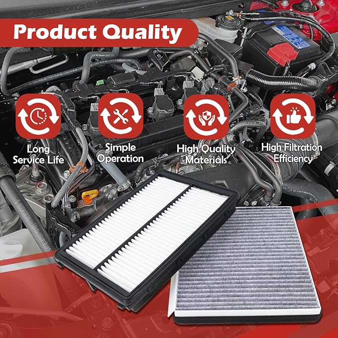28113-A9100 Engine Air Filter and 97133-J5000 Cabin Air Filter kit Compatible with 2019-2020 Hyundai Santa Fe 2.0L 2.4L 2020-2025 Kia Telluride 3.8L Replaces CA11943 97133-3M000