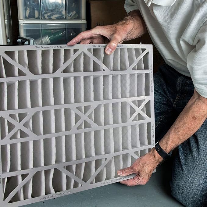 Trion Air Bear 20x25x5 Air Filter, MERV 13 Furnace AC Air Filter Replacement, for Air Purifier Systems, Actual Size (4.94 x 24.25 x 19.75 in), 3 Pack