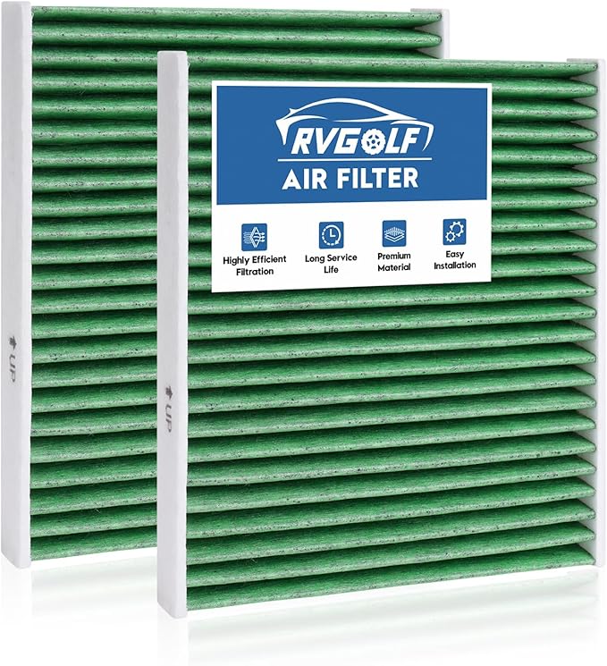 2-Pcs Cabin Air Filter with Activated Carbon for Grand Caravan 2017-2025 2026, Chrysler Pacifica 17-25 26, Voyager 20-26 Cabin Filter for My Car Replacement for CF12283 Automotive Accessories