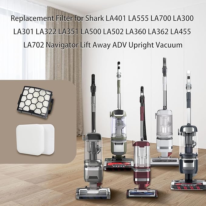Cherimo Replacement Filter for Shark LA401 LA555 LA700 LA300 LA301 LA322 LA351 LA500 LA502 LA360 LA362 LA455 LA702 Navigator Lift Away ADV Upright Vacuum