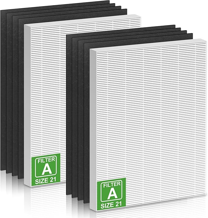 115115 HEPA Replacement Filter A for Winix Plasmawave Air Purifier C535 AM90 5300 6300 5300-2 6300-2 9800, 2 True HEPA + 8 Pre-Filters