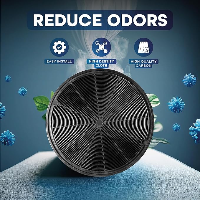 Charcoal Filter for Range Hood for GE JXCF72, WB02X24842, WB02X24841 and BOSCH 11013078, HUIF06UC MHS FILTERS (2PCS)
