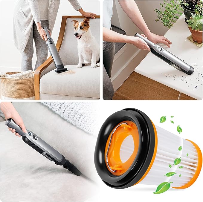 KEEPOW Wandvac Filter Replacement Compatible with Shark WANDVAC Handheld Vacuum WV201 WV200 WV205 WV220, Compare to Part # XHFWV200, 3 Pack