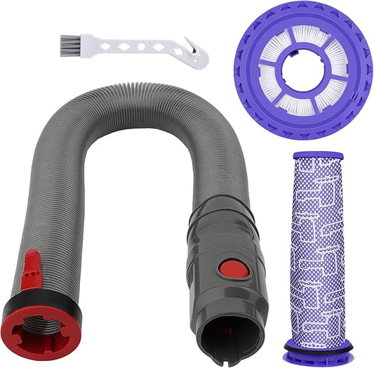 Leadaybetter DC41 Hose Replacement Part For Dyson DC41, DC65, DC66, UP13, UP20 Upright Vacuum Cleaner, Ball Animal 2 Filter Replacements, Compare to Part 920769-01&920640-01 (DC41 Series Hose+Filter)