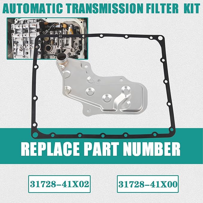 RE4R03A Automatic Transmission Filters Kit Compatible with 1989-2008 Nissan Pathfinder Frontier Xterra D21 Pickup Infiniti J30 M30 Q45 2.4L 3.0L 3.3L 4.5L Replaces 31728-41X02 ‎31728-41X00