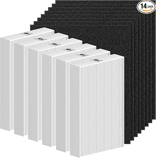 HPA300 HEPA Filter Replacement Compatible with Honeywell Air Purifier HPA300 Series, HPA300, HPA304, HPA8350, HPA300VP, HPA3300b, HPA5300, Pack of 6 HEPA R and 8 Pre filters A HRF-AP1