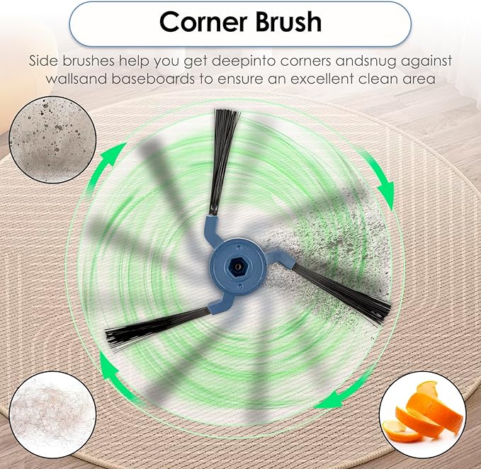 (14 Pack) X10 Pro Omni Replacement Parts Compatible with Eufy X10 Pro Omni Robot Vacuum Cleaner, 1 Roller Brush, 4 Side Brushes, 4 Dust Bags, 3 HEPA Filters, 2 Mop Pads, Accessories Kit