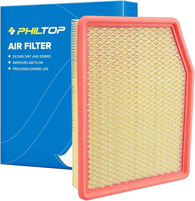 PHILTOP Engine Air Filter, Compatible with CA12404 Chevrolet Silverado 1500 2019-2026, Tahoe, Suburban 2021-2026, GMC Sierra 1500 2019-2026, Yukon 2021-2026, Cadillac Escalade & ESV
