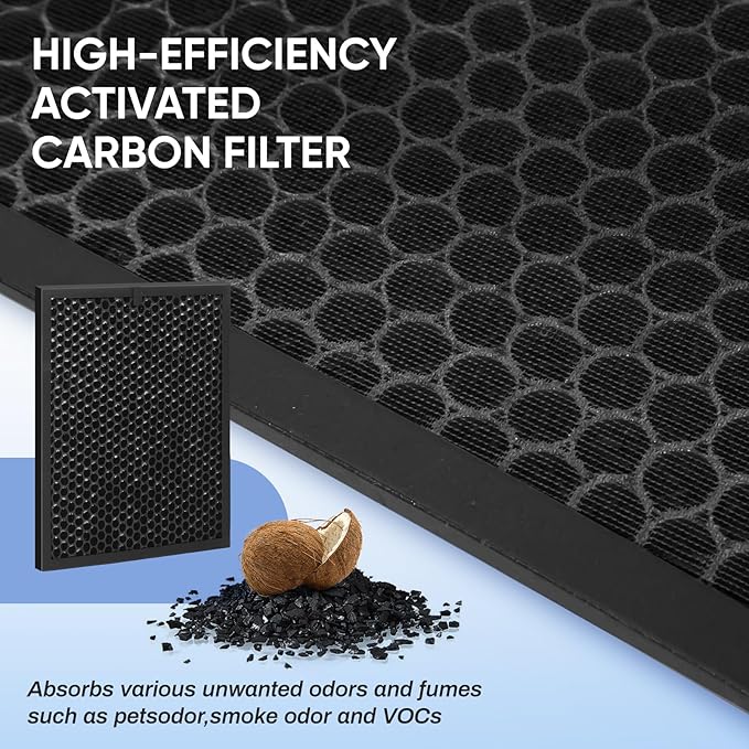 5510 5520 Replacement Filter Q Compatible with Winix 5510 and 5520 Air Purifier, Includes 2 Pack H13 Filter and 2 Pack Carbon Filter, Part# 1712-0123-00