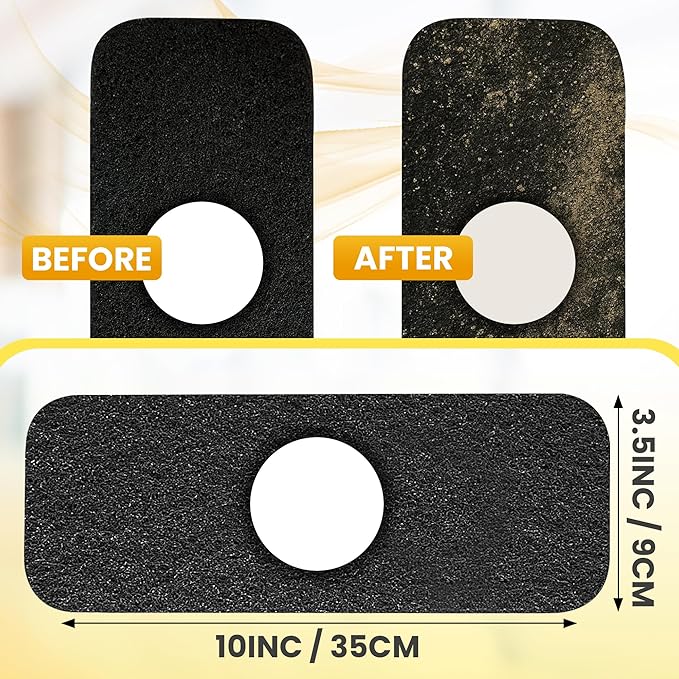 Kodia Ceiling Fan Filters for Blades – Activated Carbon Air Purifier Pads for Dust & Odor Control – Universal Fit Fan Filters with Lemon Scent – 10 Pack + 10 Deodorizing Tablets