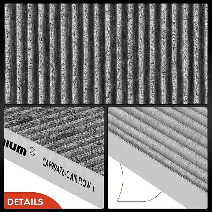 A-Premium 2-PC Cabin Air Filter with Activated Carbon - Compatible with Tesla Model S 2016 2017 2018 2019 2020 2021 2022 2023 - Behind Glove Box - Replace# 1072736-00-B