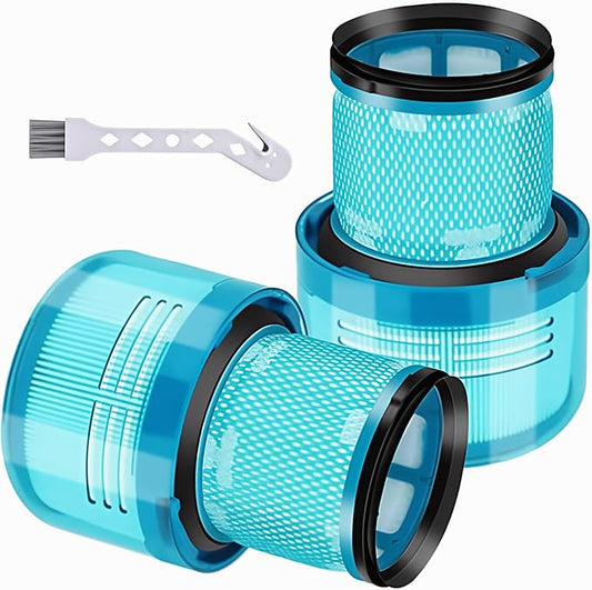 Vacuum Filter Replacement Parts for Dyson V15 Detect, V15 Detect Absolute, V15 Submarine, V11 Torque Drive, V11 Animal, SV14 Cordless Stick Vacuum,Part 970013-02, 2 Pack, Green