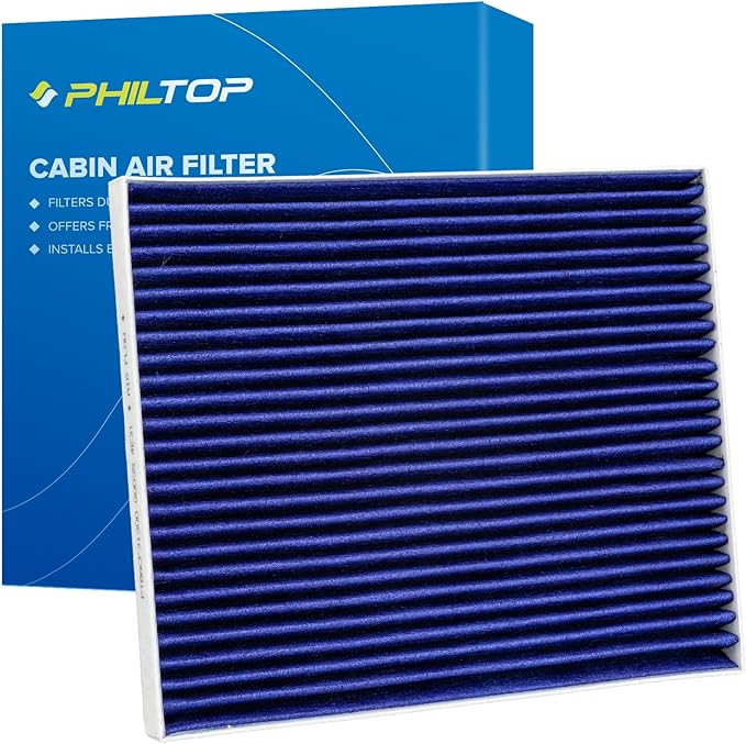 PHILTOP Premium Cabin Air Filter w/Dual Activated Carbon, Compatible with CF12283 Chrysler Pacifica 2017-2026, Voyager 2020-2026, HEPA Multi-layer Filtration