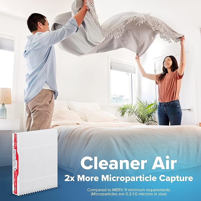 Filtrete 16x25x4 Refillable Air Filter replacement, MPR 1000, MERV 11, Allergen Defense, 2 Pack, use with reusable air filter frame of Filtrete Refillable Air Filter Kit 16x25x4, for HVAC, Furnace, AC