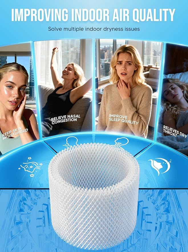 WF2 Humidifier Filter Replacement for Vicks V3500 V3100 V3600 V3900 V3700 VEV320 & Kaz 3020 Cool Mist Humidifiers Pack of 6, By NISHCON