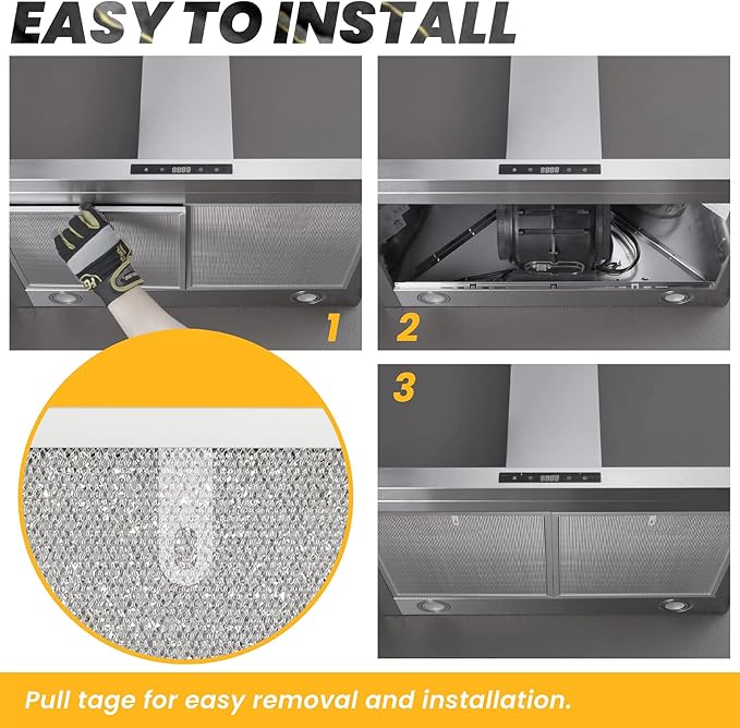 ANTOBLE BPS1FA36 Aluminum Range Hood Filter 11-3/4" x 17-1/4 x 3/8" Compatible with Broan Nutone 36'' QS1 WS1 WS2 5270 99010300E Mesh Grease Filter Replacement, 2 Packs
