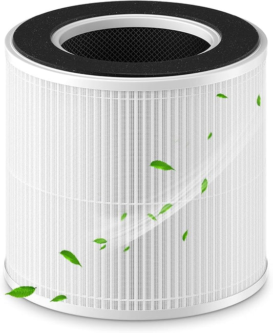 Official Genuine AP02 Replacement Filter TRUE HEPA Filter, High-Efficiency Activated Carbon Filter Replacement Suitable for WESTHEY AP02 Air Purifier, 1 Pack(White)