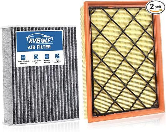 Engine+Cabin Air Filters Kit Fit for 2019 2020 2021 2022 2023 2024 2025 2026 Ford Ranger 2.3L Engine Air Filter Set for My Car Automotive Accessories Replacement CF12776 EB3G-9601AA