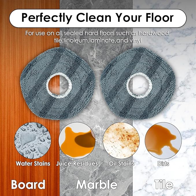 (6 Pack) X10 Pro Omni Replacement Mop Pads Compatible with Eufy X10 Pro Omni Robot Vacuum Cleaner, Washable Replacement Mop Cloths, Mop Pad Accessories Kit