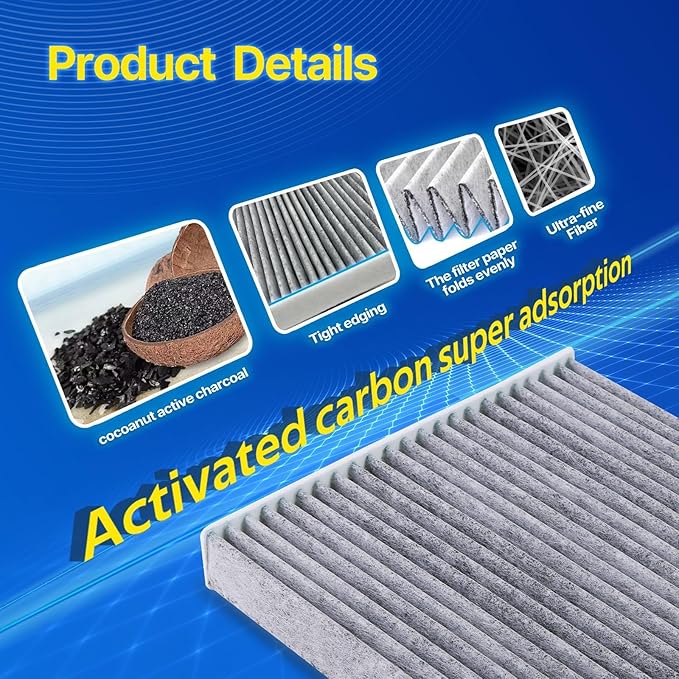 Cabin Air Filter Replacement for CF10709, Fits Accent, Genesis Coupe, Tucson, Veloster, Forte, Forte Koup, Forte5, Rio, Rio5, Rondo