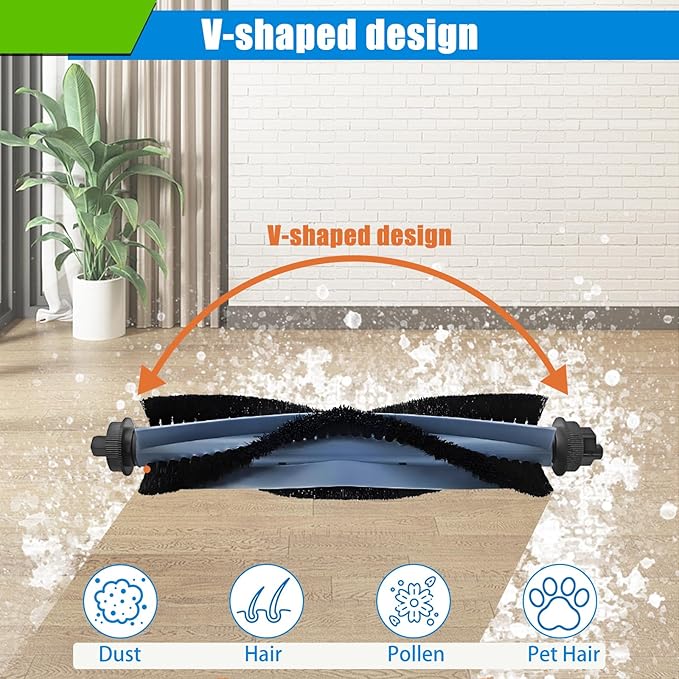 Replacement Roller Brushes for Eufy C20 Omni Robot Vacuum Cleaner 2-Pack Brush Rolls