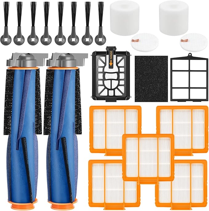 Replacement Parts for Shark AI AV2501AE AV2501S AV2511AE RV2502AE RV2520AOUS AV2510AOUS RV2610WA RV2610W Kits with Main Brush, Filters, Foam Filters, Pre-Filter, Side Brushes