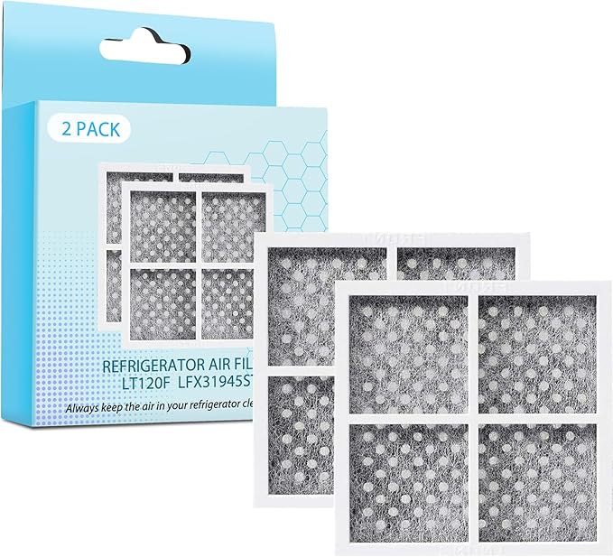 𝙐𝙥𝙜𝙧𝙖𝙙𝙚𝙙 Refrigerator Air Filter Replacement for LG LT120F Kenmore Elite 469918 Replace with LT120F LFX31925ST LFX31925SW LFX31925SB LFX25991ST LFX31945ST LFX329345ST LFX33975ST(Pack of 2)
