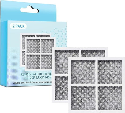 𝙐𝙥𝙜𝙧𝙖𝙙𝙚𝙙 Refrigerator Air Filter Replacement for LG LT120F Kenmore Elite 469918 Replace with LT120F LFX31925ST LFX31925SW LFX31925SB LFX25991ST LFX31945ST LFX329345ST LFX33975ST(Pack of 2)