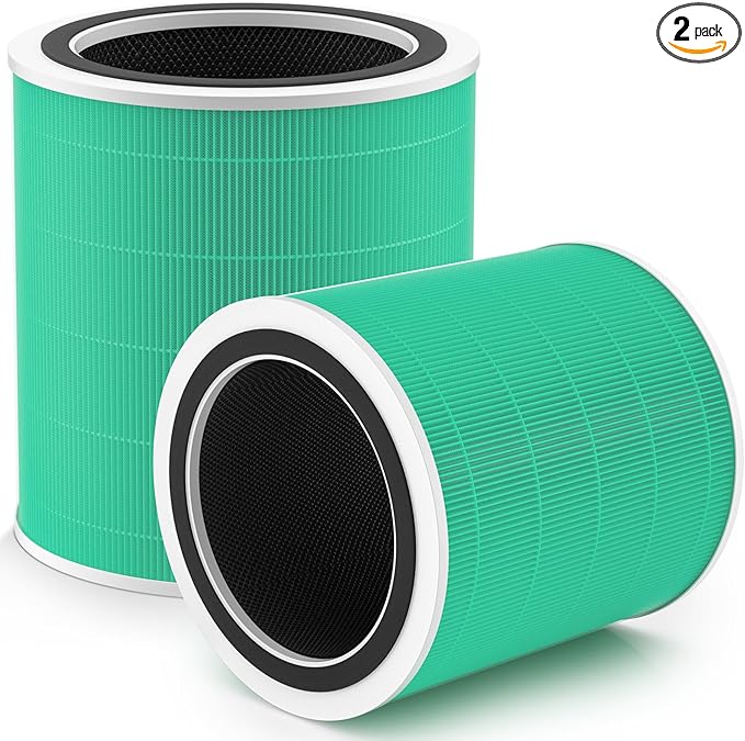 Core 400S Toxin Absorber Replacement Filter for LEVOIT Core 400S and Core 400S-P Smart WiFi Air Purifier, 3-in-1 Grade Main Activated Carbon Filter, Core 400S-RF-TX (LRF-C401-P-GUS), Green, 2 Pack