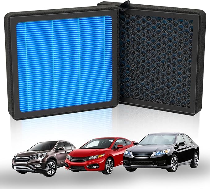 Cabin Air Filter, for Honda: 2007-2016 CR-V, 2006-2015 Civic, 2003-2023 Accord, 2009-2023 Pilot, Odyssey, Crosstour, Passport, Acura: ILX, MDX (CF10134)
