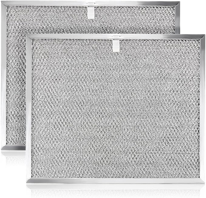 Allure Range Hood Grease Filter BPS1FA30 99010299 by Fetechmate 11-3/4" x 14-1/4" x 3/8" Aluminum Mesh Filter Fit for B-roan QS1 30" N-utone WS1 QS2 Range Hoods Replace S99010305 AP3378953-2 Pack