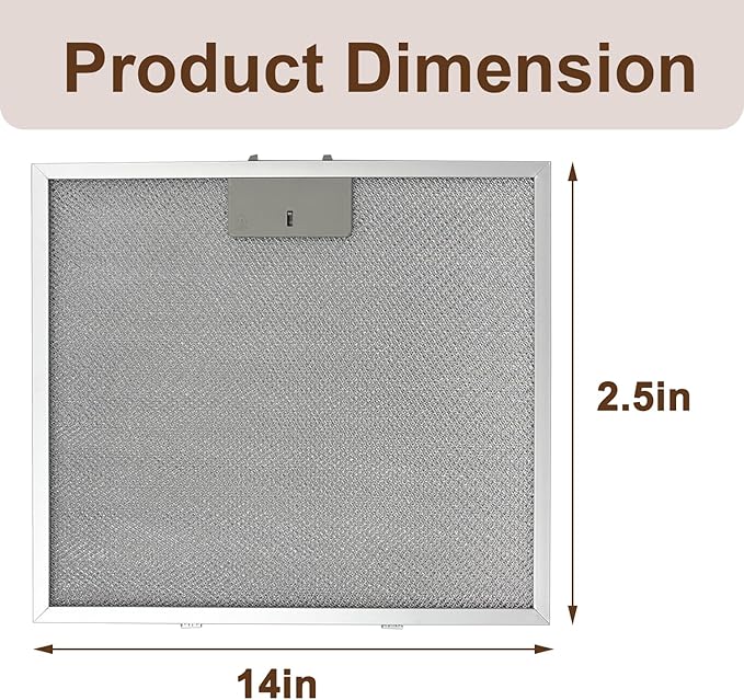 5MU30 Aluminum Mesh Filter Replacement Set Compatible with COSMO COS-5MU30 30 in. Delta Collection Ducted Under Cabinet Range Hood, 2 Packs