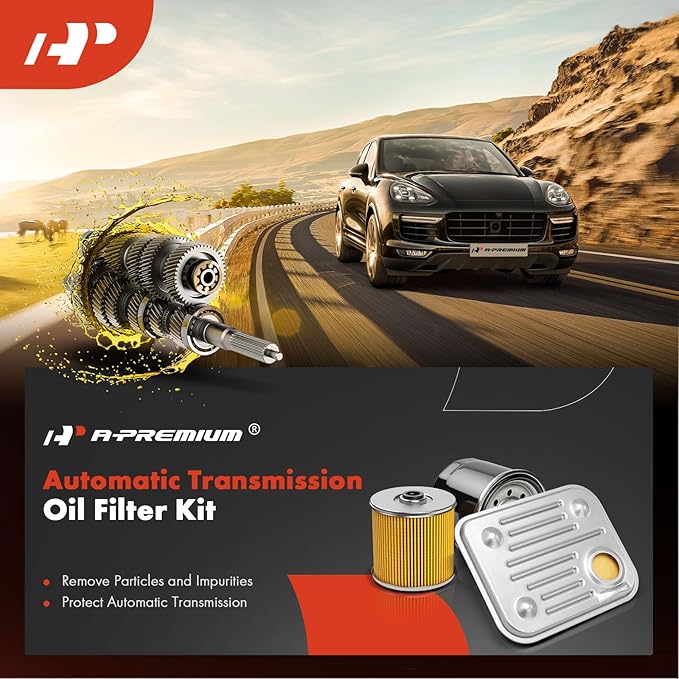 A-Premium Automatic Transmission Fluid Filter with Pan Gasket, Compatible with BMW 323i, 325i, 328i, 330i, 335i, 325Ci, 325xi, X5, 525i, 530i, X3, Z4, Z3 & Cadillac CTS, SRX, STS, XLR & Pontiac G8